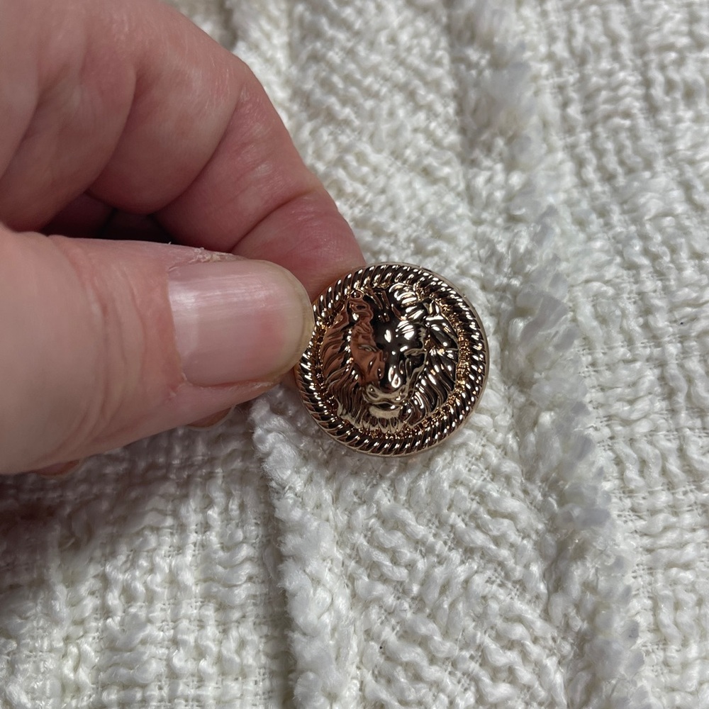 New AQUA
Tweed Short Sleeve Mini Dress Cream Tweed Dress with Gold Buttons - Picture 3 of 16